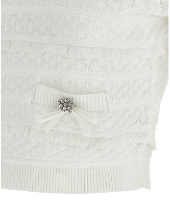 Топ SELF PORTRAIT 'Pointelle knit' (SS26063TWWHITE) #