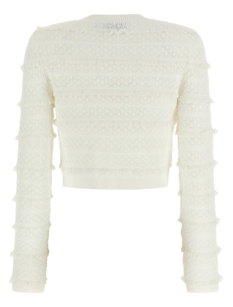 Свитер, кардиган SELF PORTRAIT 'Pointelle Diamante' (SS26063CWWHITE) #