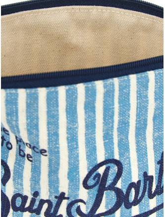 Клатч MC2 SAINT BARTH 'Aline' (ALINELINENLINENSTRIPESV31) #