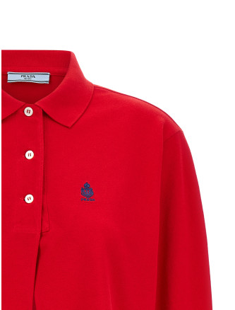 Поло PRADA Logo embroidery polo shirt (39669RSOOO19OVF0011) #