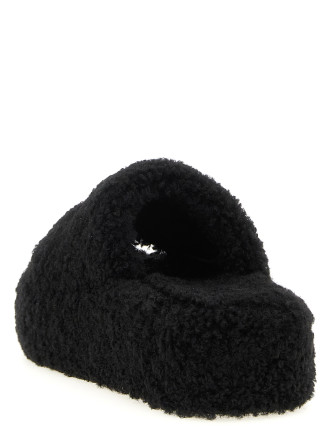 Шлепанцы BALENCIAGA 'Furry Platform' (762826W14C21096) #