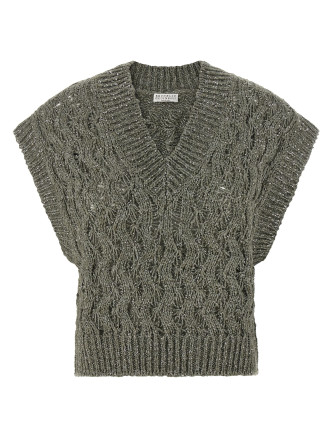 Жилет BRUNELLO CUCINELLI 'Dazzling Cable'