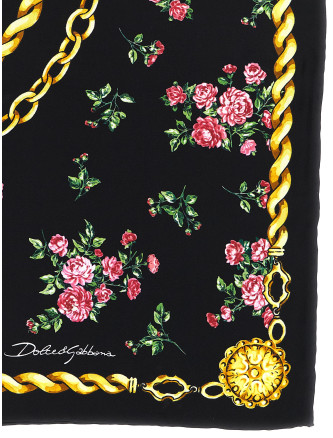 Шарф, платок DOLCE & GABBANA 'Mazzolini di Rose' (FN090RGDDLMHN5XP) #
