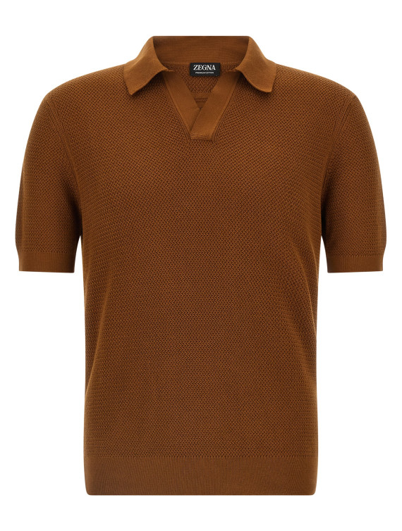 Поло ZEGNA Premium cotton polo shirt (UHC26A3C31105) #1