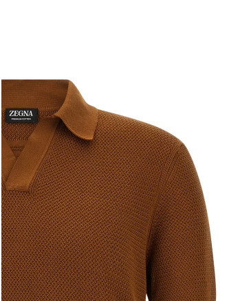 Поло ZEGNA Premium cotton polo shirt (UHC26A3C31105) #