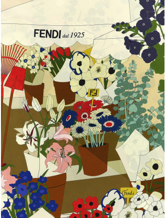 Шарф, платок FENDI 'Fendi Florist' (FXT091B01SF1WNV) #