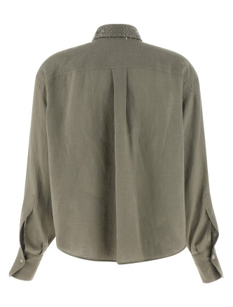 Рубашка, блузка BRUNELLO CUCINELLI Sequin collar shirt (MA698RH306C1063) #