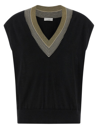 Жилет BRUNELLO CUCINELLI 'Sparkling Neckline'