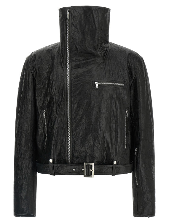 Кожаная куртка RICK OWENS 'Dracubiker' (RR01F2766LBE09) #1