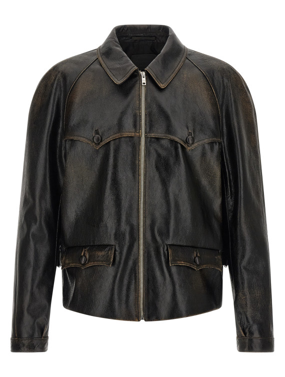 Кожаная куртка PRADA Leather Jacket (UPW596SOOO18OLF0002) #1