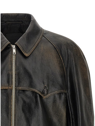 Кожаная куртка PRADA Leather Jacket (UPW596SOOO18OLF0002) #