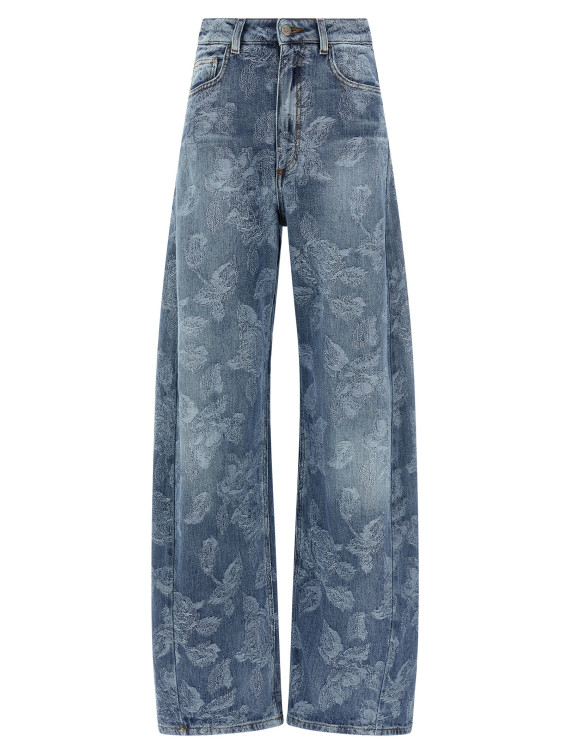 Джинсы GIUSEPPE DI MORABITO Jacquard flower jeans (06PSDNP099L1630589) #1