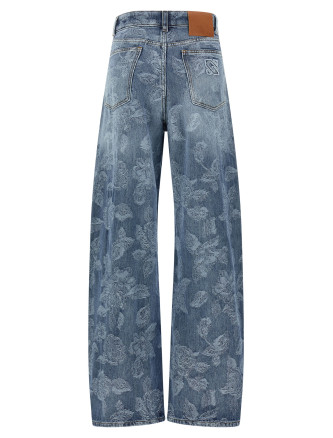 Джинсы GIUSEPPE DI MORABITO Jacquard flower jeans (06PSDNP099L1630589) #