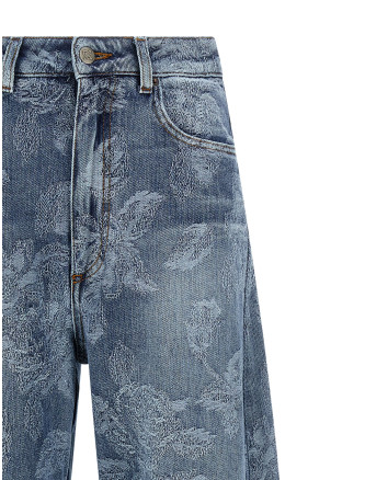 Джинсы GIUSEPPE DI MORABITO Jacquard flower jeans (06PSDNP099L1630589) #