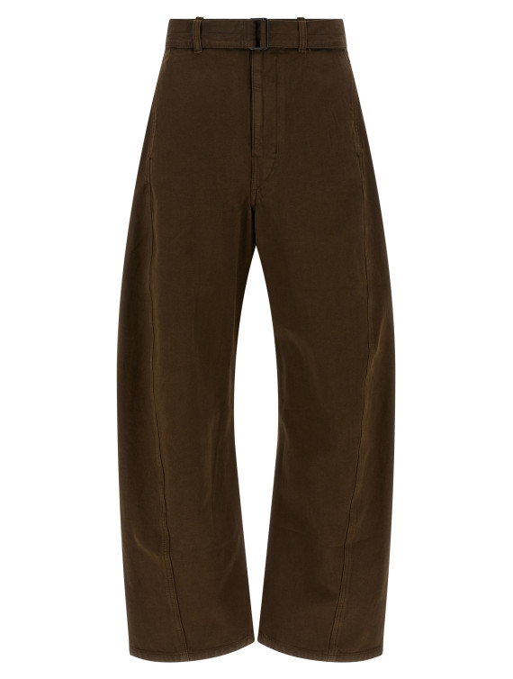 Брюки LEMAIRE 'Twisted Belted' (PA326LD1068BR423) #1