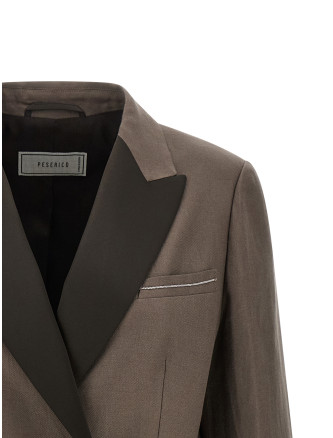 Satin linen blazer (A012142606C51C) #