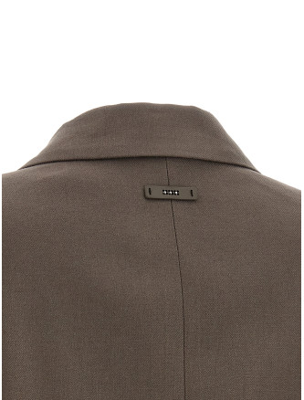 Satin linen blazer (A012142606C51C) #