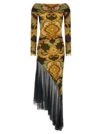 Миди ETRO Asymmetric double layer dress (WRHA059699IAS67X0812) #