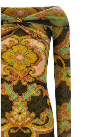 Миди ETRO Asymmetric double layer dress (WRHA059699IAS67X0812) #