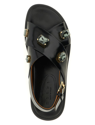 Плоские сандалии MARNI 'Fussbett' (FBMS018501P771000N99) #