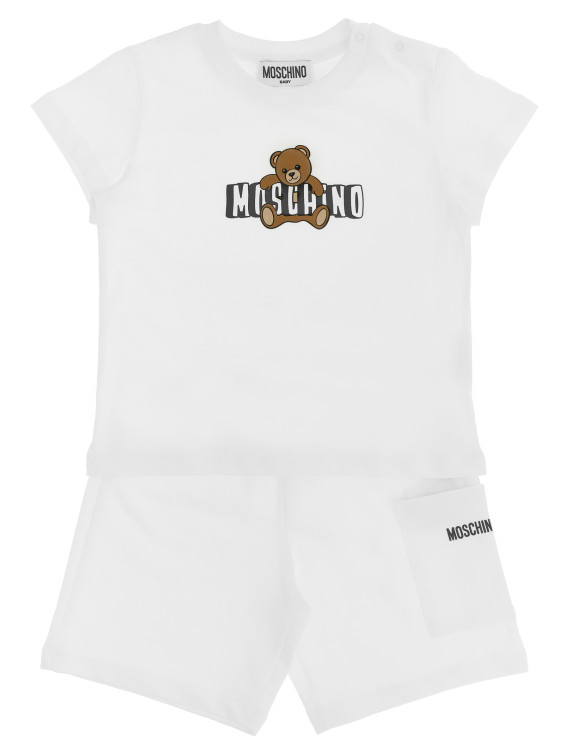Платье MOSCHINO BABY 'Moschino Teddy Bear' (MUG01ULCA19BIANCOOTTICO) #1