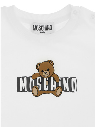 Платье MOSCHINO BABY 'Moschino Teddy Bear' (MUG01ULCA19BIANCOOTTICO) #