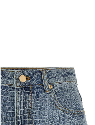 Бермуды, шорты SELF PORTRAIT 'Rhinestone' (SS26804PBBLBLUE) #