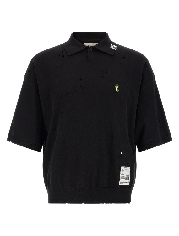 Поло MAISON MIHARA YASUHIRO Embroidery polo shirt (J16SW713BLACK) #1