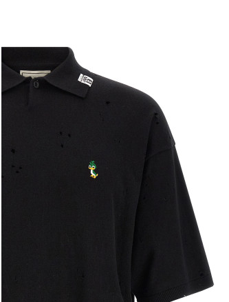 Поло MAISON MIHARA YASUHIRO Embroidery polo shirt (J16SW713BLACK) #