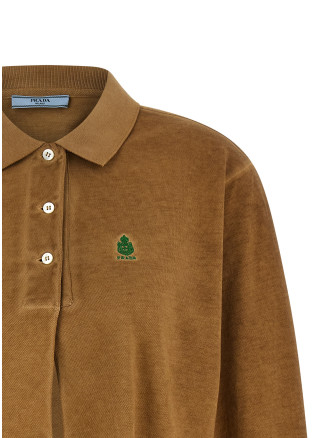 Поло PRADA Logo embroidery polo shirt (39669RSOOO19OVF0241) #