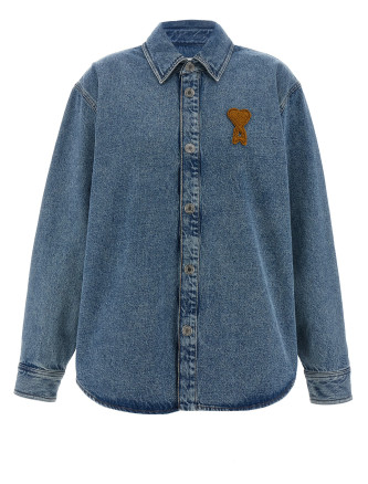 Джинсовая куртка AMI PARIS 'Ami De Coeur'