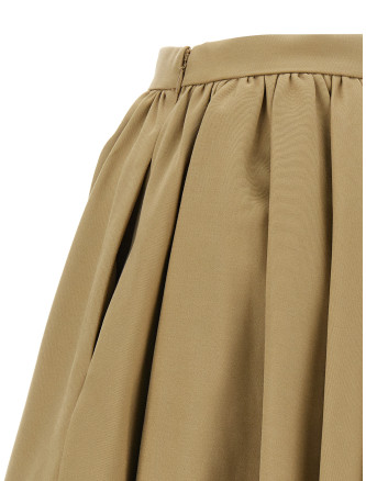 Макси SELF PORTRAIT Asymmetrical skirt (SS26087SKBGTAN) #