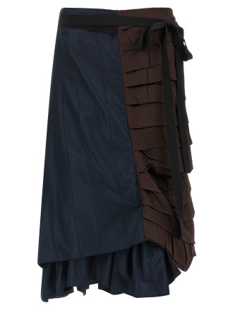 Миди PRADA Patchwork skirt