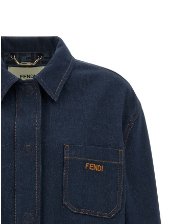 Джинсовая куртка FENDI 'FF Reverse' (FLF856AOHSF0QB0) #