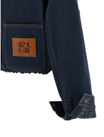 Джинсовая куртка FENDI 'FF Reverse' (FLF856AOHSF0QB0) #