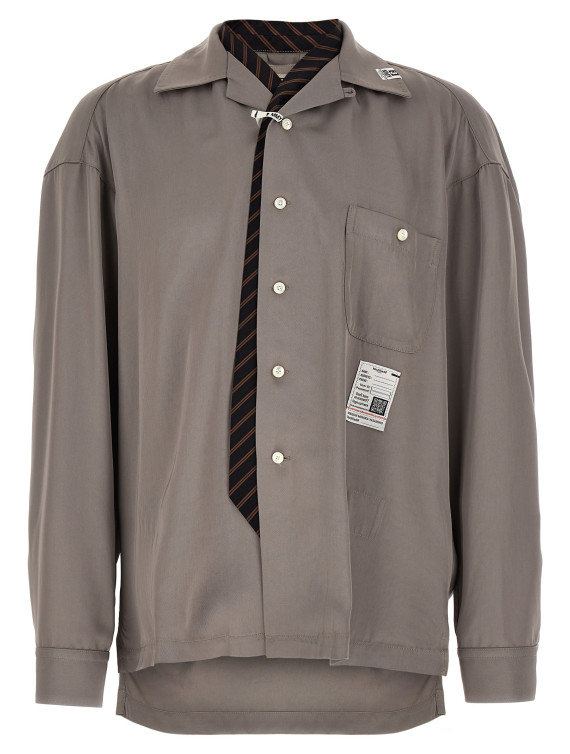 Рубашка, блузка MAISON MIHARA YASUHIRO 'Tie Combined' (J16SH187LTGRAY) #1