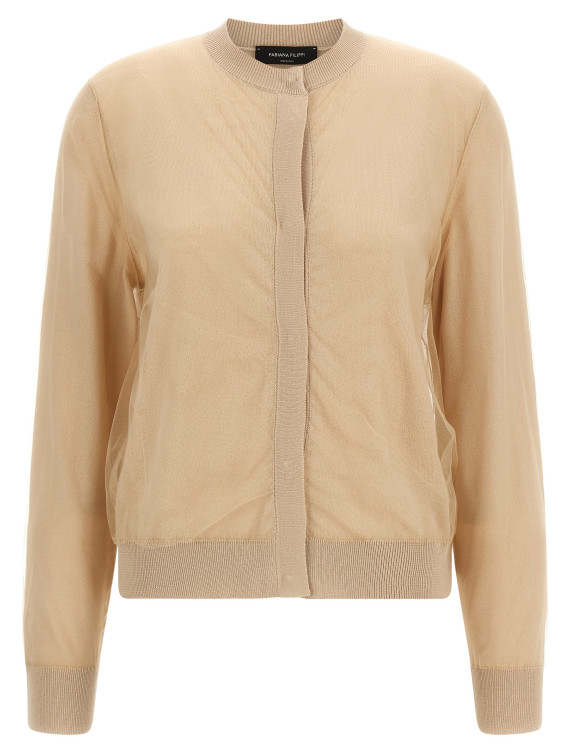 Свитер, кардиган FABIANA FILIPPI Tulle cardigan (MAD266F058L9130157) #1