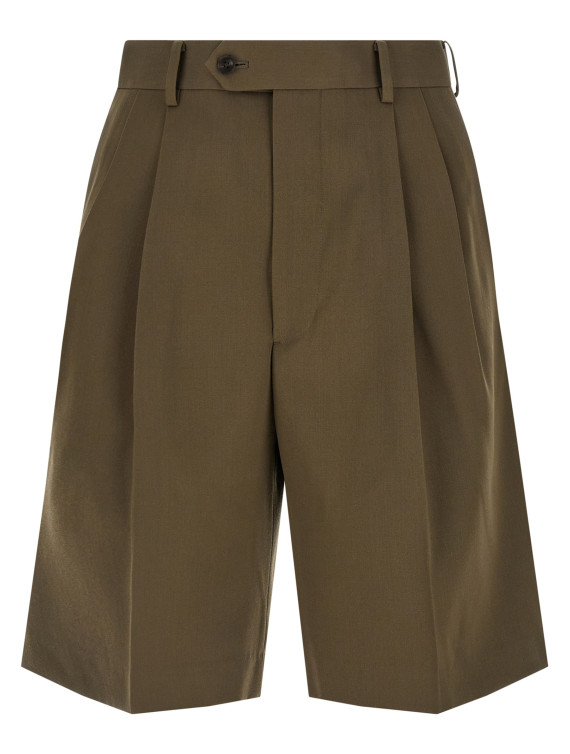 Бермуды, шорты AURALEE Gabardine bermuda shorts (A26SP05MGDARKOLIVEBROWN) #1