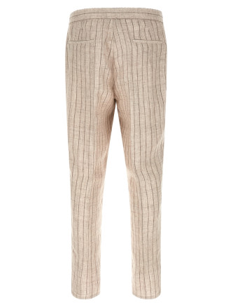 Брюки BRUNELLO CUCINELLI Striped linen trousers (MZ412E1710C6183) #