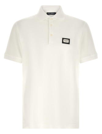 Поло DOLCE & GABBANA Logo plate polo shirt
