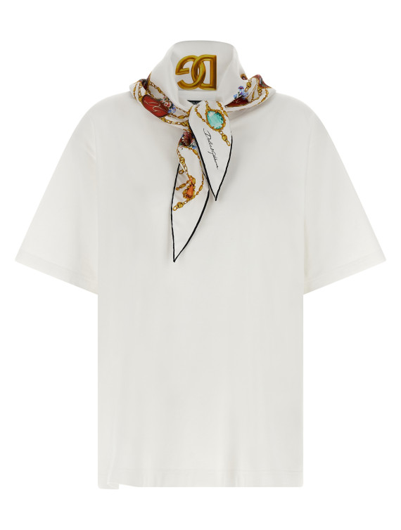 Футболка DOLCE & GABBANA T-shirt with scarf (F8W33ZGDDPWW0800) #1