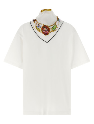 Футболка DOLCE & GABBANA T-shirt with scarf (F8W33ZGDDPWW0800) #