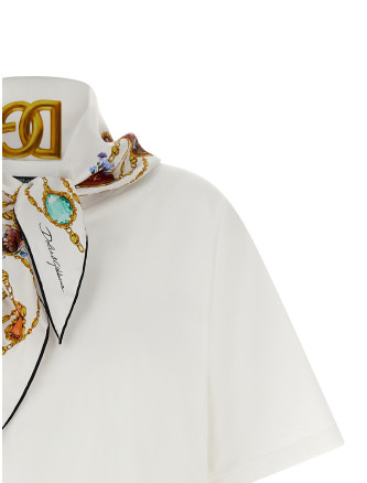 Футболка DOLCE & GABBANA T-shirt with scarf (F8W33ZGDDPWW0800) #