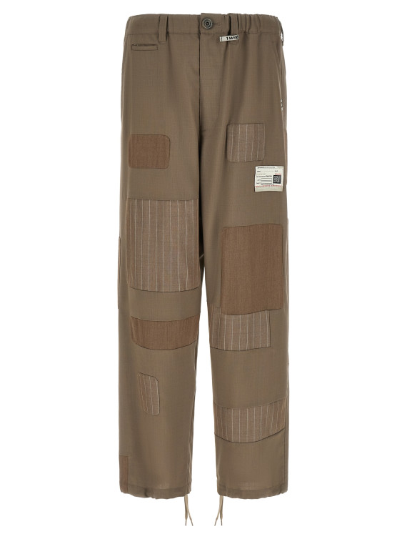 Брюки MAISON MIHARA YASUHIRO 'Repaired Wool' (A16PT032BEIGE) #1