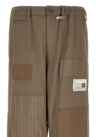Брюки MAISON MIHARA YASUHIRO 'Repaired Wool' (A16PT032BEIGE) #