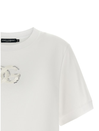 Футболка DOLCE & GABBANA Logo embroidery t-shirt (F8N08ZGDDMBW0800) #