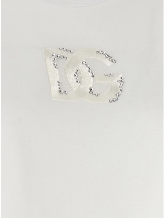 Футболка DOLCE & GABBANA Logo embroidery t-shirt (F8N08ZGDDMBW0800) #