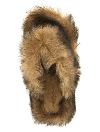 Шлепанцы DOLCE & GABBANA Sheepskin sandals (CQ0714A9Y8880093) #