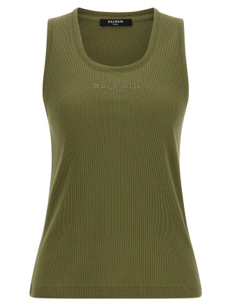 Повседневный топ BALMAIN Logo embroidery tank top