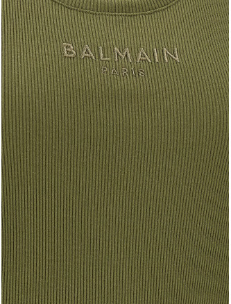 Повседневный топ BALMAIN Logo embroidery tank top (GF0EB075BD10UIY) #